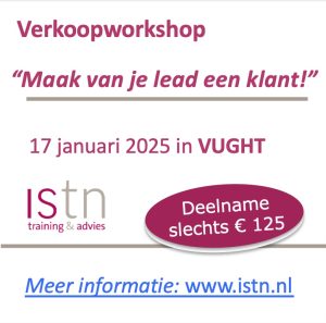 Verkoopworkshop Maak van je lead een klant - 17 januari 2025